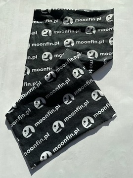 Летний рыболовный шарф с логотипом Moonfin, черно-белый