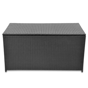vidaXL Garden Box Черный 120 x 50 x 60 см PE Ротанг
