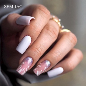 SEMILAC 384 Лак гибридный с цветами лаванды 7 мл