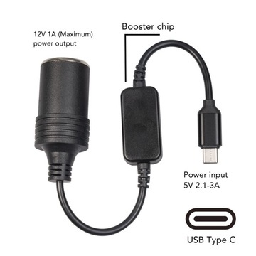 Автомобильный прикуриватель USB C от 5 В до 12 В