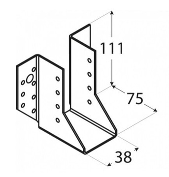 STRONG подвеска для балок wb2 кронштейн 38x111x75x2,0 1шт CE