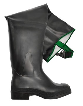 WODERY BUTY RYBACKIE DO PACHWIN CZARNE WYTRZYMAŁE POLSKIE FAGUM 819 45