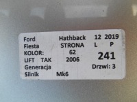 фото thumb №6, Крышка багажника ford fiesta 62 хэтчбек