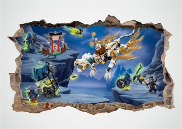 Наклейка на стену с плакатом LEGO NINJAGO! 120х74см