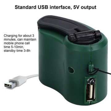 ТЕЛЕФОН АВАРИЙНЫЙ USB-ПИТАНИЕ РУЧНАЯ РУЧКА ЗЕЛЕНЫЙ