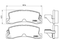 фото thumb №1, Brembo тормозные колодки тормозные toyota camry 86-91 задняя bre