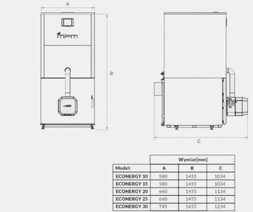 Котел пеллетов, пеллет MPM Econergy 15KW Ecotouch 860 Controller