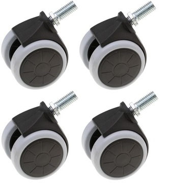 РЕЗИНОВОЕ МЕБЕЛЬНОЕ КОЛЕСО С РЕЗЬБОЙ FI50/10 X4