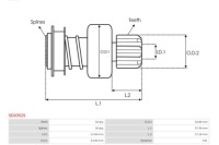 фото thumb №4, Зчеплення односторонній, стартер as-pl sd0352s