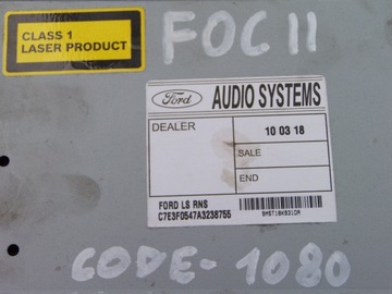 фото thumb №8, Радіо навігація код пошкоджені 9m5t18k931da ford focus mk2 рестайлінг 1.6 tdci hb