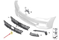 фото thumb №7, Bmw 7 g11 бампер передній m - frr середня решітка впуск 51118075370