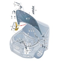 фото thumb №7, New audi a1 8x передний правый капот lid hinge 8x0823302a оригинал