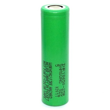 INR18650-25R Аккумулятор Samsung 2500 мАч, литий-ионный, 20 А, пластины