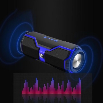 Портативные беспроводные колонки Bluetooth, колонки объемного звучания с глубокими басами черного цвета