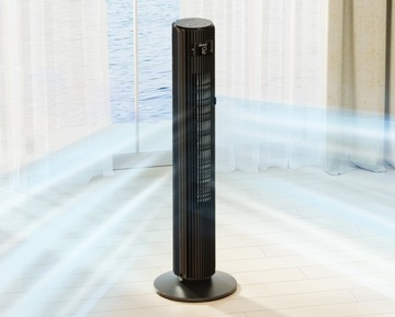 Колонной вентилятор Levoit TempSense 42, эффективный, мощный, тихий вентилятор со скоростью 7,9 м/с.