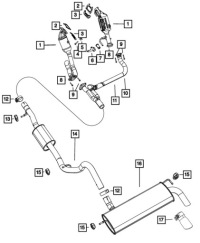 фото thumb №7, Труба выпускная глушитель выхлоп jeep wrangler jk 4d 12-18 68085399ab