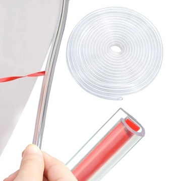 фото thumb №10, Прокладка гумова крайова 2mm безбарвна захист краю тип u na край