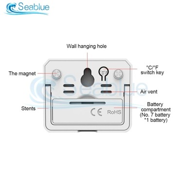 Ultrathin Indoor LCD Digital Display Thermometer Hygrometer Electronic