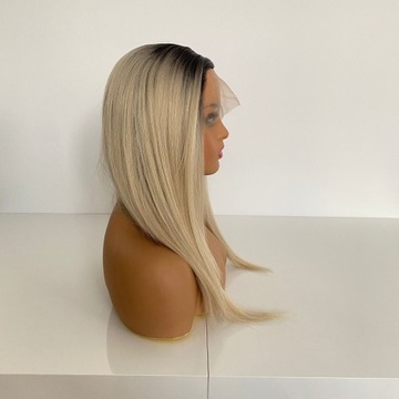 Парик платинового блонда LACE FRONT + БЕСПЛАТНАЯ шапочка
