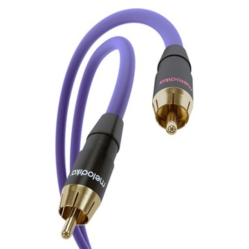 MELODIKA MD2R07 PURPLE RAIN ПАРА АУДИОКАБЕЛЕЙ 2RCA - 2 RCA CINCH OFC 0,75м
