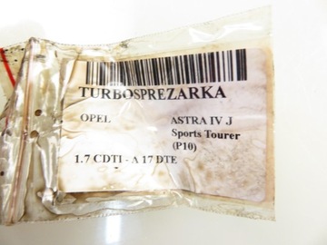 фото thumb №12, Турбонагнітач opel astra j p10 1.7 cdti 55567731 a 17 dte