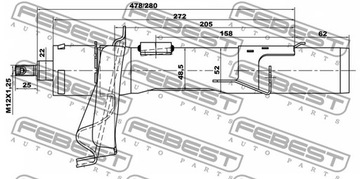 фото thumb №3, 21110-006f-kit febest амортизатор переднее набор f