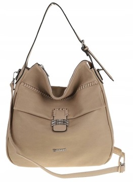 YYCOVERI Elegancka Torebka Damska beżowa worek listonoszka CBLT01971 Taupe