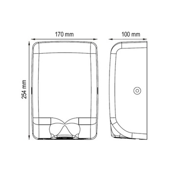 Сушилка для рук MERIDA TURBO JET SLIM MINI, сталь м