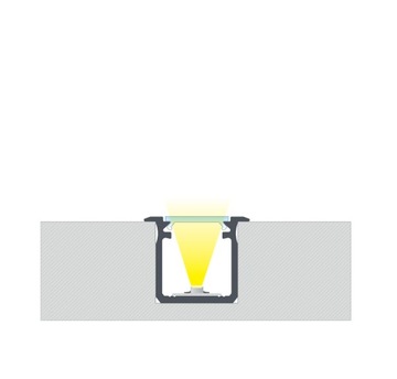 PROFIL DO TAŚMY LED aluminiowy G + KLOSZ 2m BIAŁY