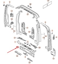 фото thumb №9, Vw transporter t5 балка поперечная задняя 7e0814293a оригинальная