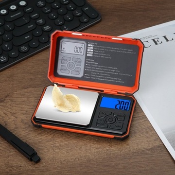 Waga 500g 0,5kg 0,01g elektroniczna przenośna draVires + naklejka