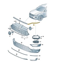 фото thumb №1, Молдинг декоративная правый-передний хром vw t-roc oe: 2ga8537122zz