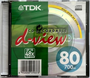 TDK CD-R 700МБ 80МИН 48x D-VIEW в коробке