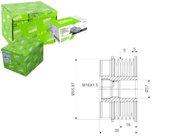 фото thumb №1, Valeo колесо пасове генератора vw