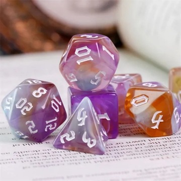 KOSTKI RPG BITWA MAGÓW ZESTAW 7 KOŚCI KOSTEK