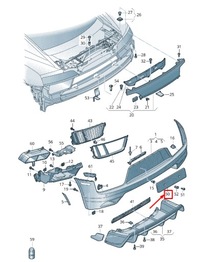 фото thumb №1, Audi r8 4s rear номерной plate держатель 4s0807847crn4 4s0807847c rn4