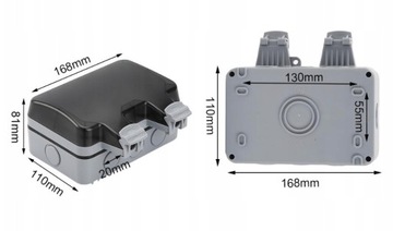 IP66 16A Водонепроницаемая электрическая розетка с USB
