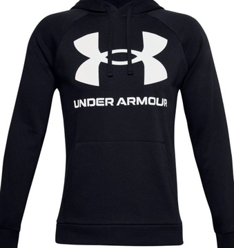 Y3740 Флисовая толстовка с большим логотипом Under Armour UA, черная, XL