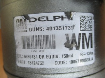 фото thumb №8, Opel astra h zafira 1.9 cdti компрессор кондиционера 13124752 wm