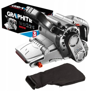 GRAPHITE SZLIFIERKA TAŚMOWA CZOŁG 800W PAS BEZKOŃCOWY 75x45mm 59G392 230V