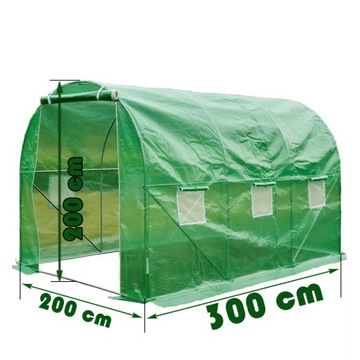 САДОВАЯ ФОЛЬГА, ТУННЕЛЬ, ТЕПЛИЦА, 2x3 м, ПЭ ФОЛЬГА, 6 м2, МОСКИТНАЯ СЕТКА, ОКНА, ПАЛАТКА