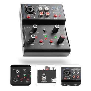 VMM201 Vonyx 2-канальный USB-аудиомикшер