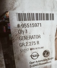 Генератор opel corsa d astra j iv c638529r 95515971 Зі Шроту, фото thumb