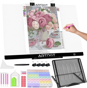 ARTDOT A2 LED креативный набор для Diamond Art, 40 x 60 см Б/у