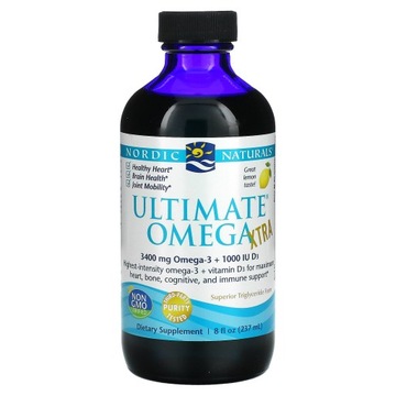 Nordic Naturals Ultimate Omega Xtra 3400 мг Омега-3, витамин D3, лимон 237