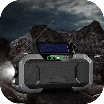 СОЛНЕЧНАЯ FM-РАДИО ЗАВОДНОЙ ФОНАРЬ ПИТАНИЕ БАНК USB SOS