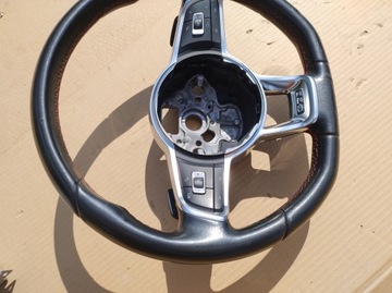 фото thumb №11, Руль кожа мульти лепестки красная nić vw golf vii 7 gti