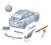 фото thumb №2, Vw id.4 e21 передня частина left fender badge 11k853689amie
