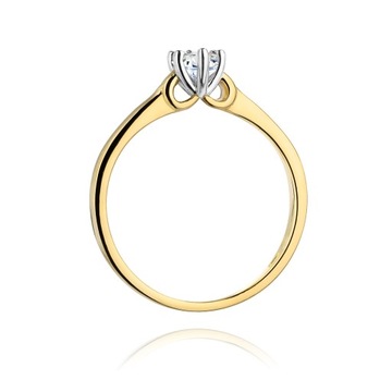 Złoty pierścionek z brylantami 0,30 ct pr.585 r10