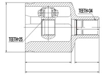 фото thumb №4, Шарнір внутрішній лівий mercedes glk 4matic 08-